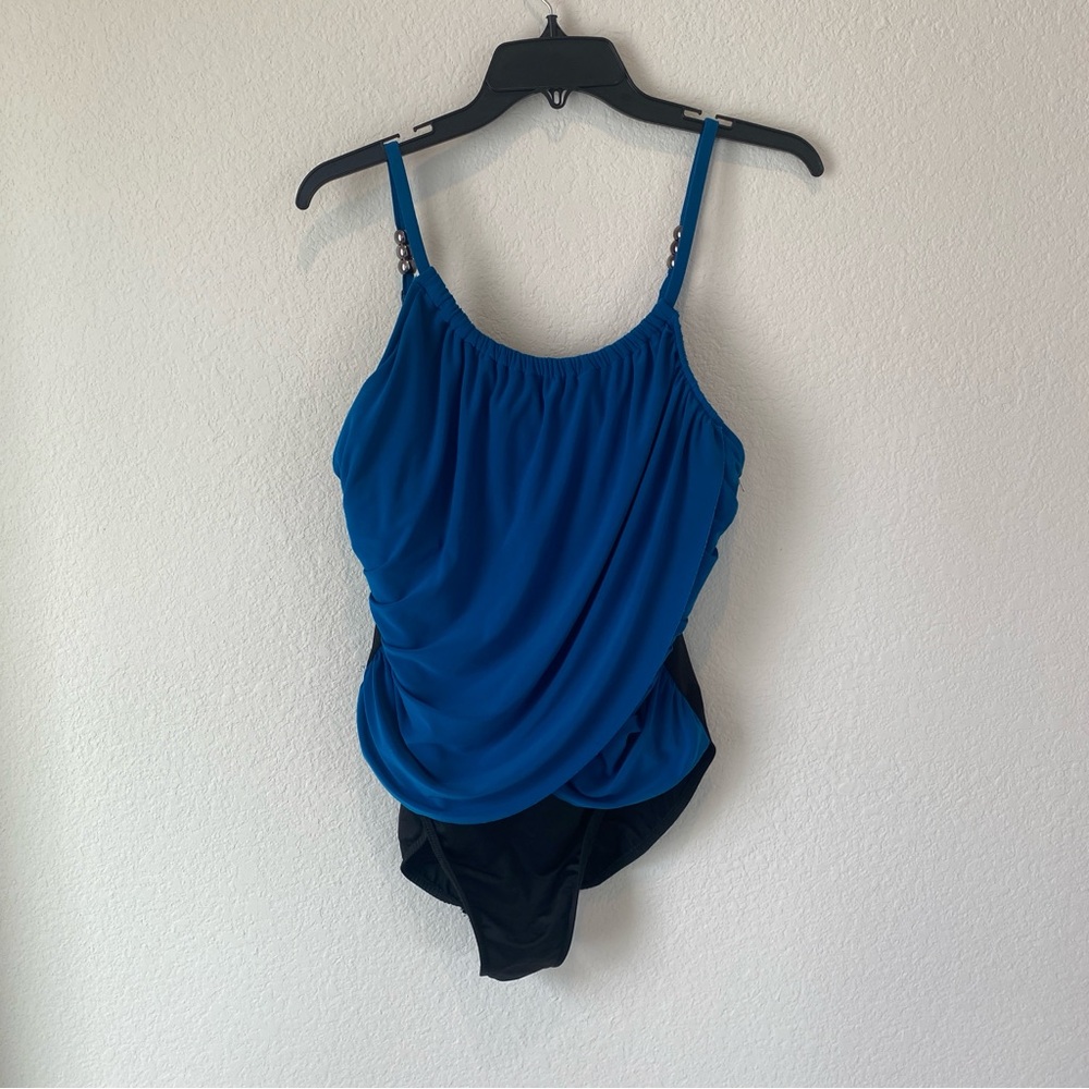 Magicsuit By Miraclesuit Solid Colorblock Lisa On… - image 2